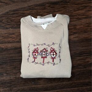 Hasting-smith Women's Tan and Cream Sweatshirt